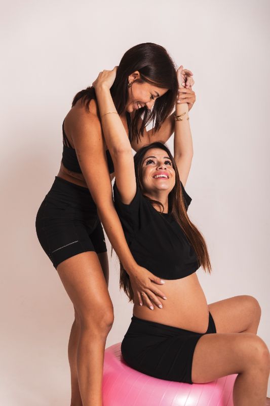 Montse acompañando a una embarazada