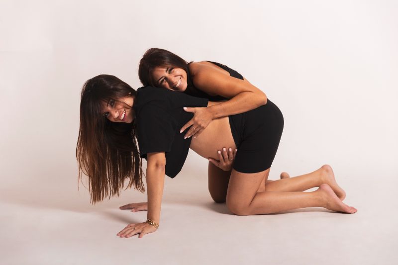 Montse acompañando a una embarazada